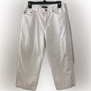 Lauren Jeans Co. Ralph Lauren Women’s White 5 Pocket Cropped Capri Pants Size 8